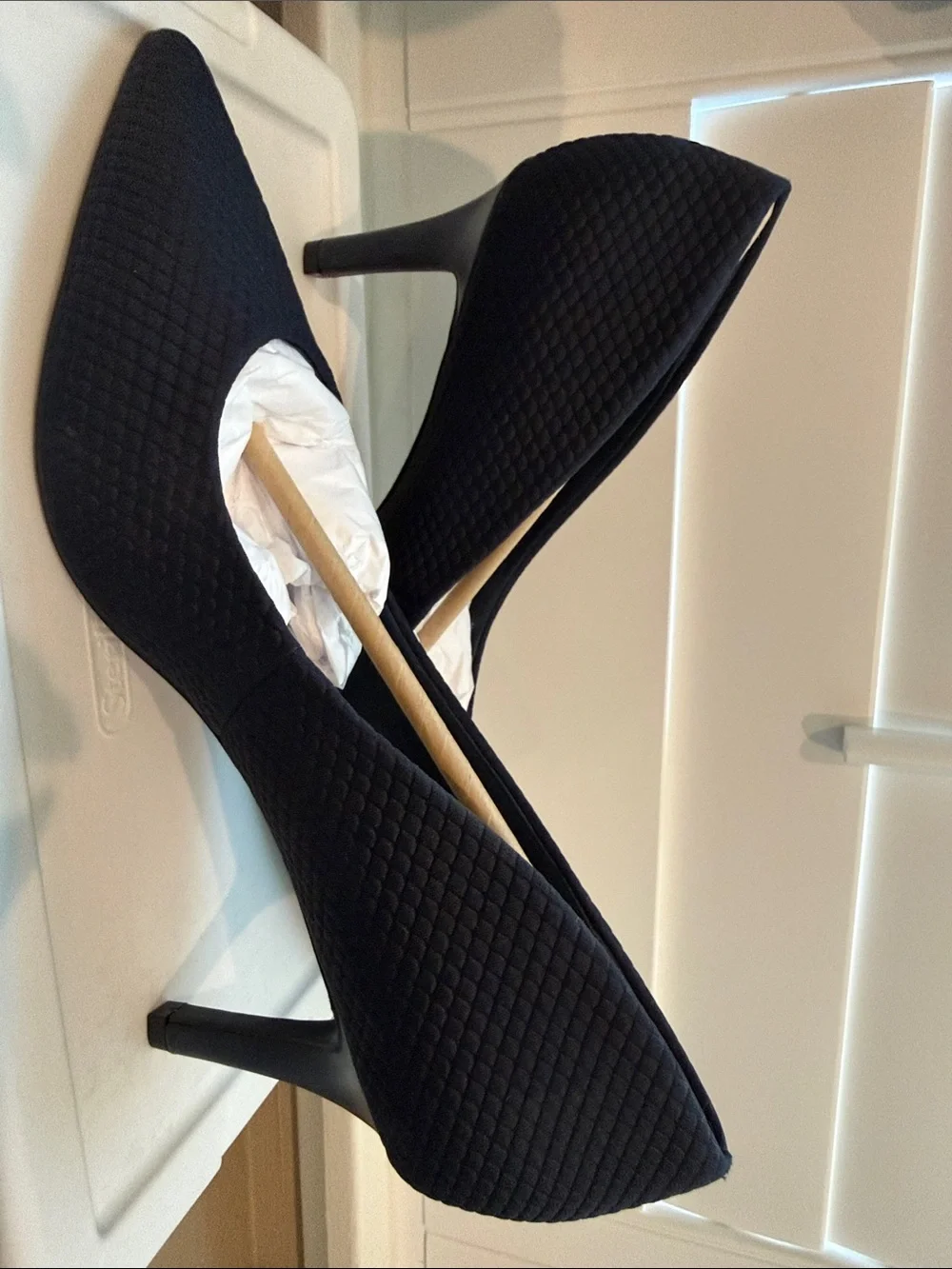 Franco Sarto Elegant Navy Blue Pointed-Toe Pumps for Work & Events